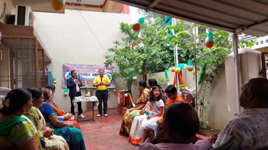 KORBA : यूथ हॉस्टल्स एसोसिएशन ऑफ इंडिया कोरबा इकाई द्वारा हर्षोल्लास के साथ मनाया 78वां स्वतंत्रता दिवस