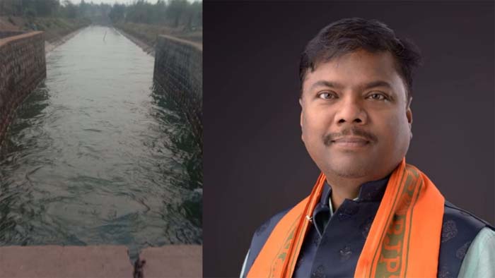 रायपुर : मंत्री केदार कश्यप की पहल पर कोसारटेडा जलाशय से सिंचाई के लिए तीसरी बार छोड़ा गया पानी