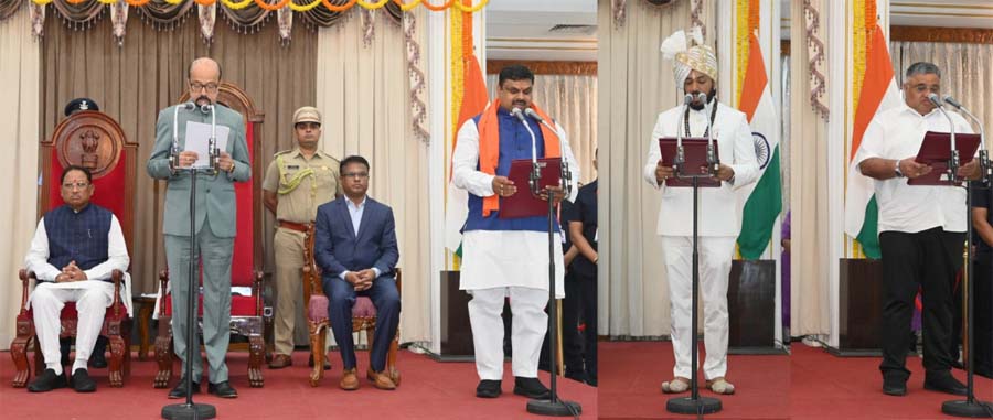 रायपुर : राज्यपाल डेका ने दिलाई तीन मंत्रियों को शपथ