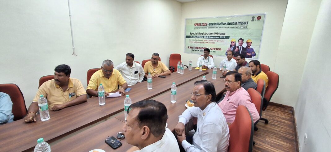 KORBA : कर्मचारी राज्य बीमा निगम (ईएसआईसी) के SPREE 2025 योजना पर जागरूकता हेतु बैठक का आयोजन