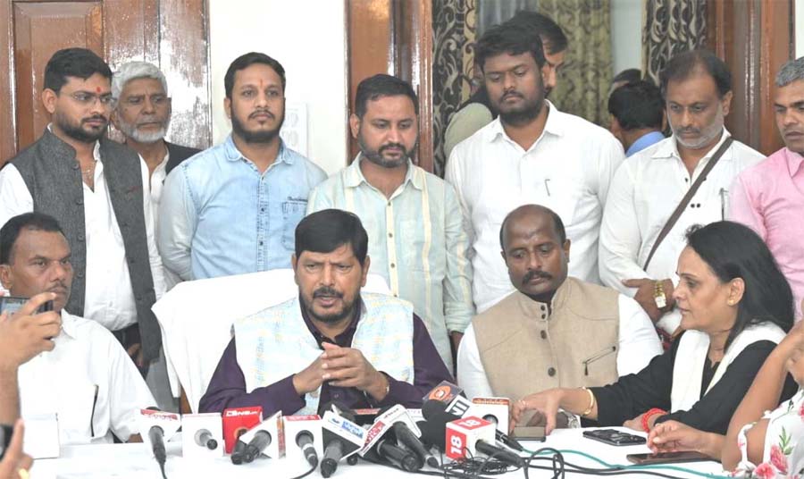 रायपुर : सामाजिक न्याय एवं अधिकारिता राज्य मंत्री रामदास अठावले का छत्तीसगढ़ प्रवास