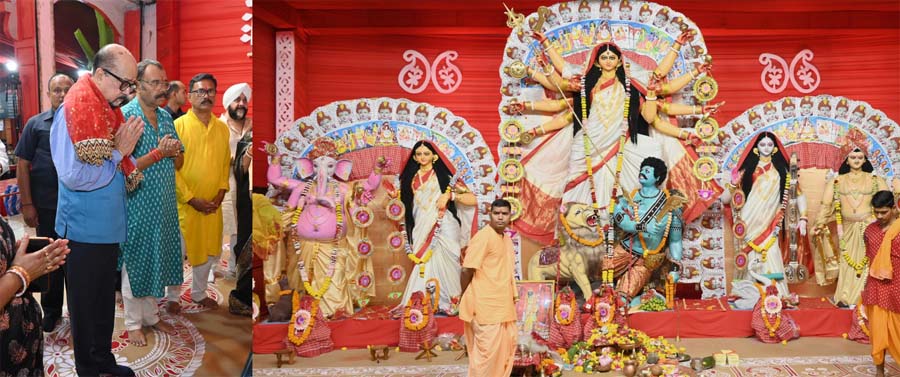 रायपुर : राज्यपाल डेका बंगाली समाज के दुर्गा पूजा उत्सव में शामिल हुए