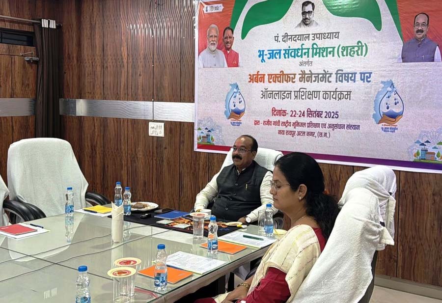 रायपुर : जल संचय और रिचार्जिंग सिस्टम के लिए शहरों में बुनियादी ढांचा विकसित करने की जरूरत – अरुण साव