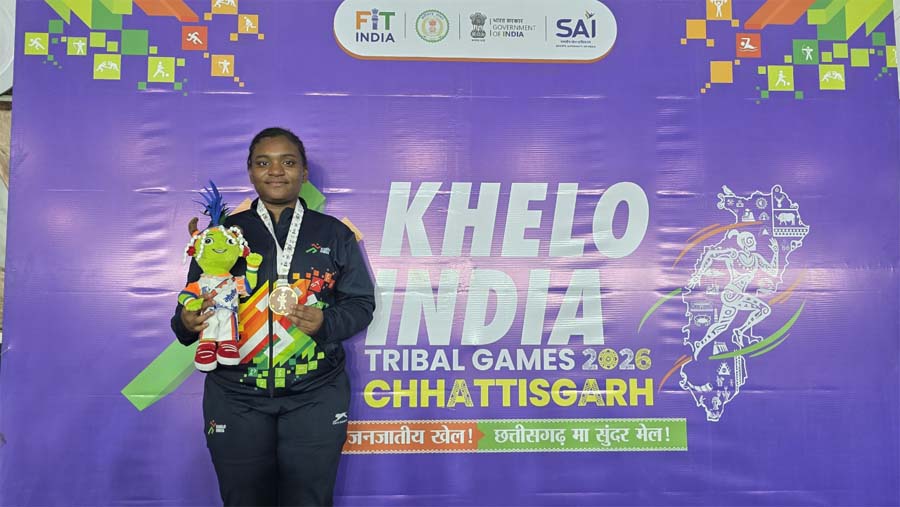 रायपुर : खेलो इंडिया ट्राइबल गेम्स 2026 : कर्नाटक की मनीषा जोंस सिद्दी ने जीता गोल्ड
