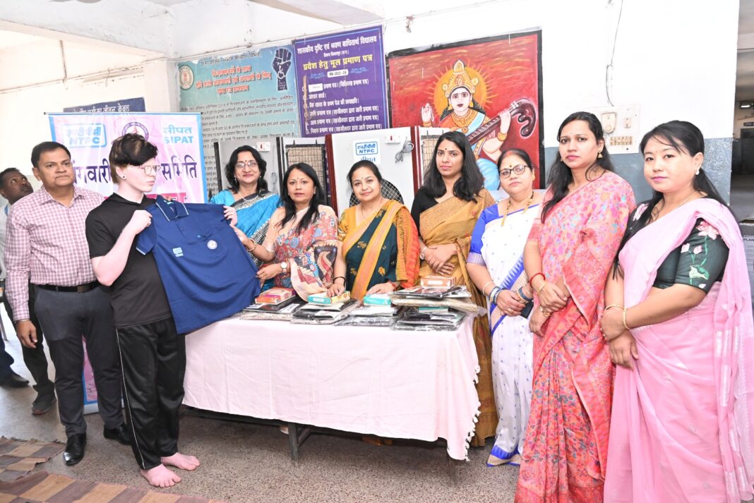 एनटीपीसी सीपत संगवारी महिला समिति द्वारा शासकीय दृष्टि एवं श्रवण बाधित विद्यालय बिलासपुर को वॉटर कूलर व डेसर्ट कूलर भेंट किया गया