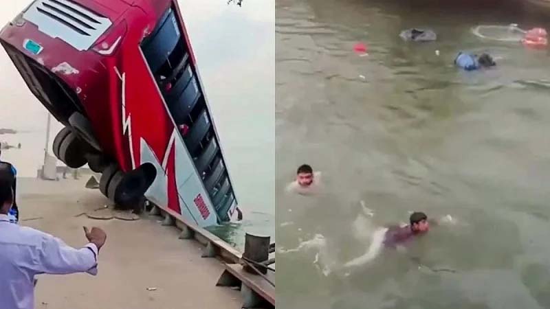बांग्लादेश: बस को बड़ी नाव पर चढ़ाते समय हुआ हादसा, पद्मा नदी में गिरी, 26 की मौत, 5 लोगों को जिंदा बचाया गया; PM रहमान ने जांच के आदेश दिए