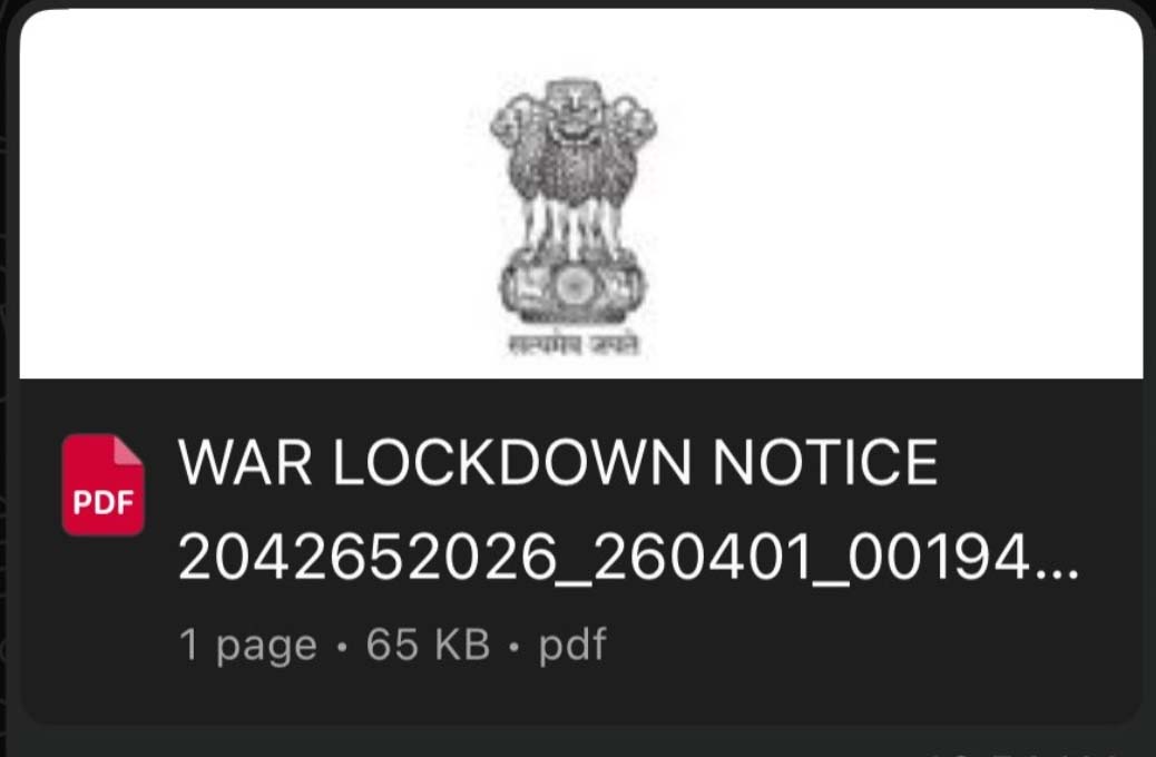 BIG NEWS: ईरान युद्ध के बीच सोशल मीडिया पर ‘वॉर लॉकडाउन नोटिस’ वायरल, खोलने पर ‘April Fool’ निकला