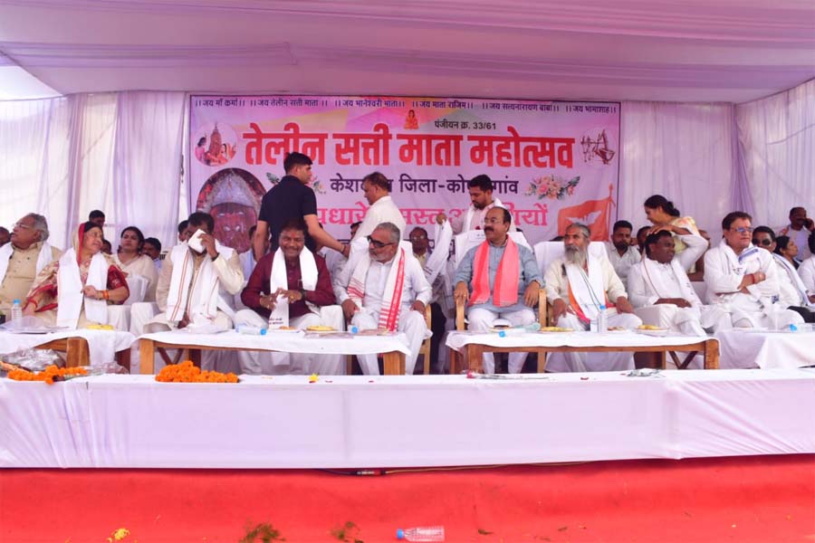 रायपुर : उप मुख्यमंत्री अरुण साव प्रथम तेलीन सत्ती माता महोत्सव में हुए शामिल