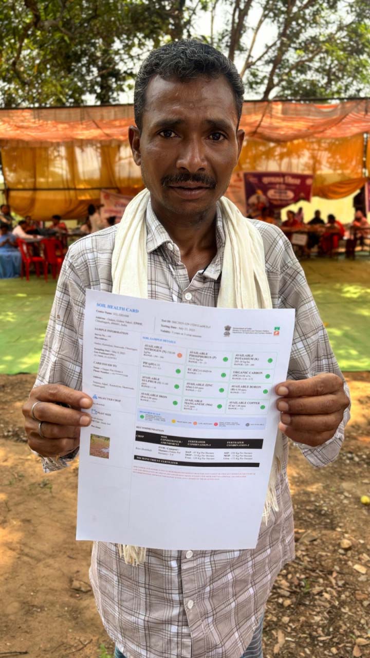 रायपुर : सुशासन तिहार में किसानों को मिली नई दिशा, मृदा स्वास्थ्य कार्ड से मजबूत हो रही खेती