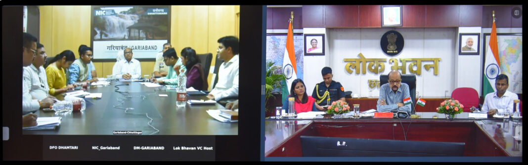 रायपुर : राज्यपाल रमेन डेका ने गरियाबंद जिले में जल संरक्षण, प्राकृतिक खेती और जनकल्याणकारी योजनाओं पर दिया विशेष जोर