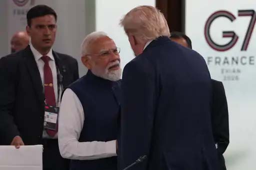 G-7 समिट: एवियन में 16 महीने बाद ट्रम्प से मिले मोदी, दोनों ने 5 मिनट बात की; मोदी से मेलोनी बोलीं- हम इंस्टाग्राम पर सबसे फेमस