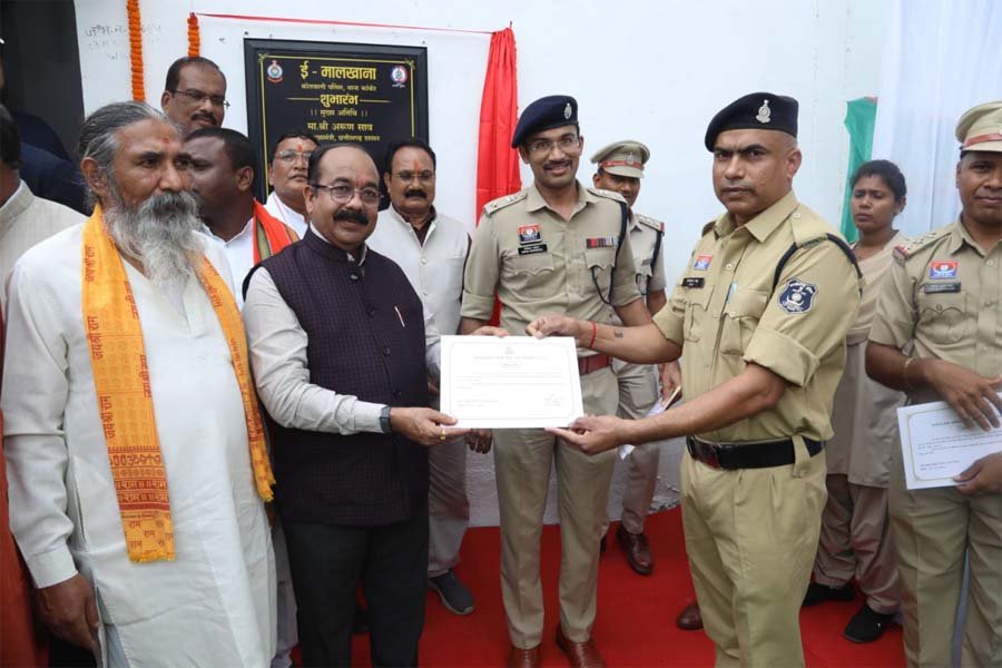 रायपुर : उप मुख्यमंत्री अरुण साव ने ई-मालखाना का किया शुभारंभ