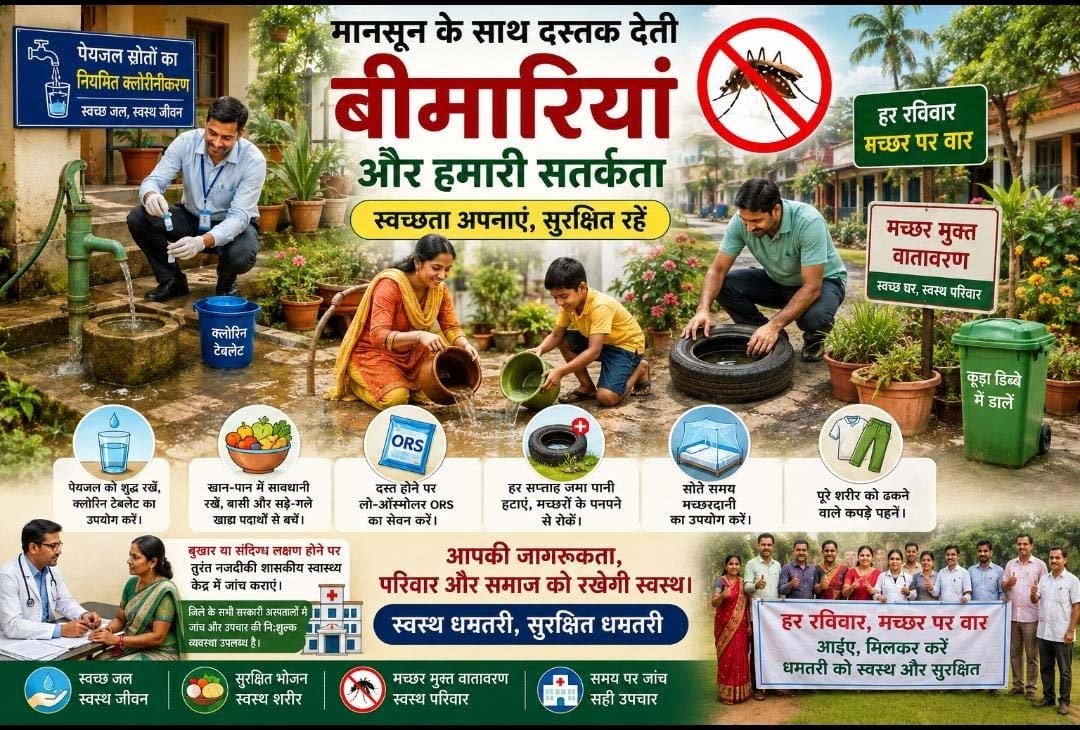 रायपुर : मानसून के साथ दस्तक देती बीमारियां और हमारी सतर्कता