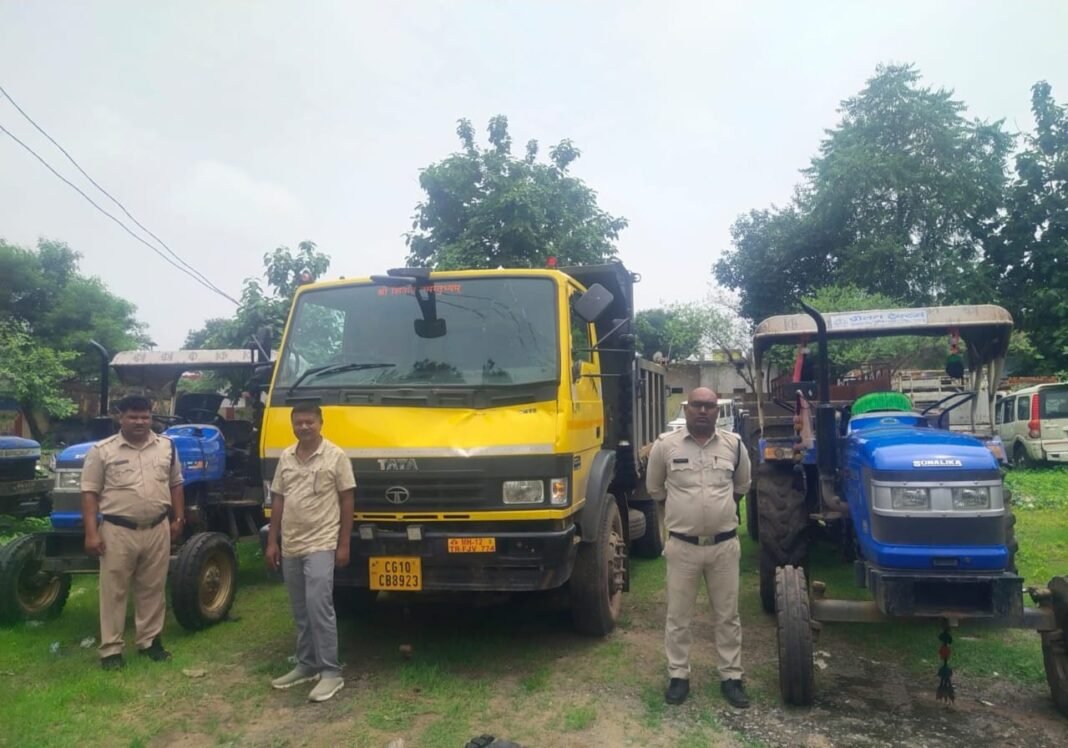 KORBA : खनिज विभाग कोरबा की लगातार ताबड़तोड़ कार्रवाई में 12 वाहन जब्त