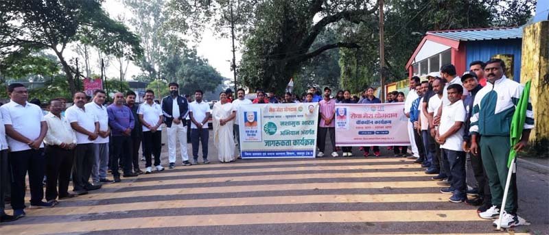 रायपुर : सेवा संकल्प अभियान 2026 : सेवा मेरा योगदान : जशपुर में वॉकथॉन के जरिए गूंजा नशामुक्त समाज का संदेश