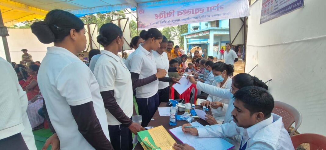 रायपुर : सेवा संकल्प अभियान के तहत मोहला में मेगा स्वास्थ्य शिविर का हुआ आयोजन