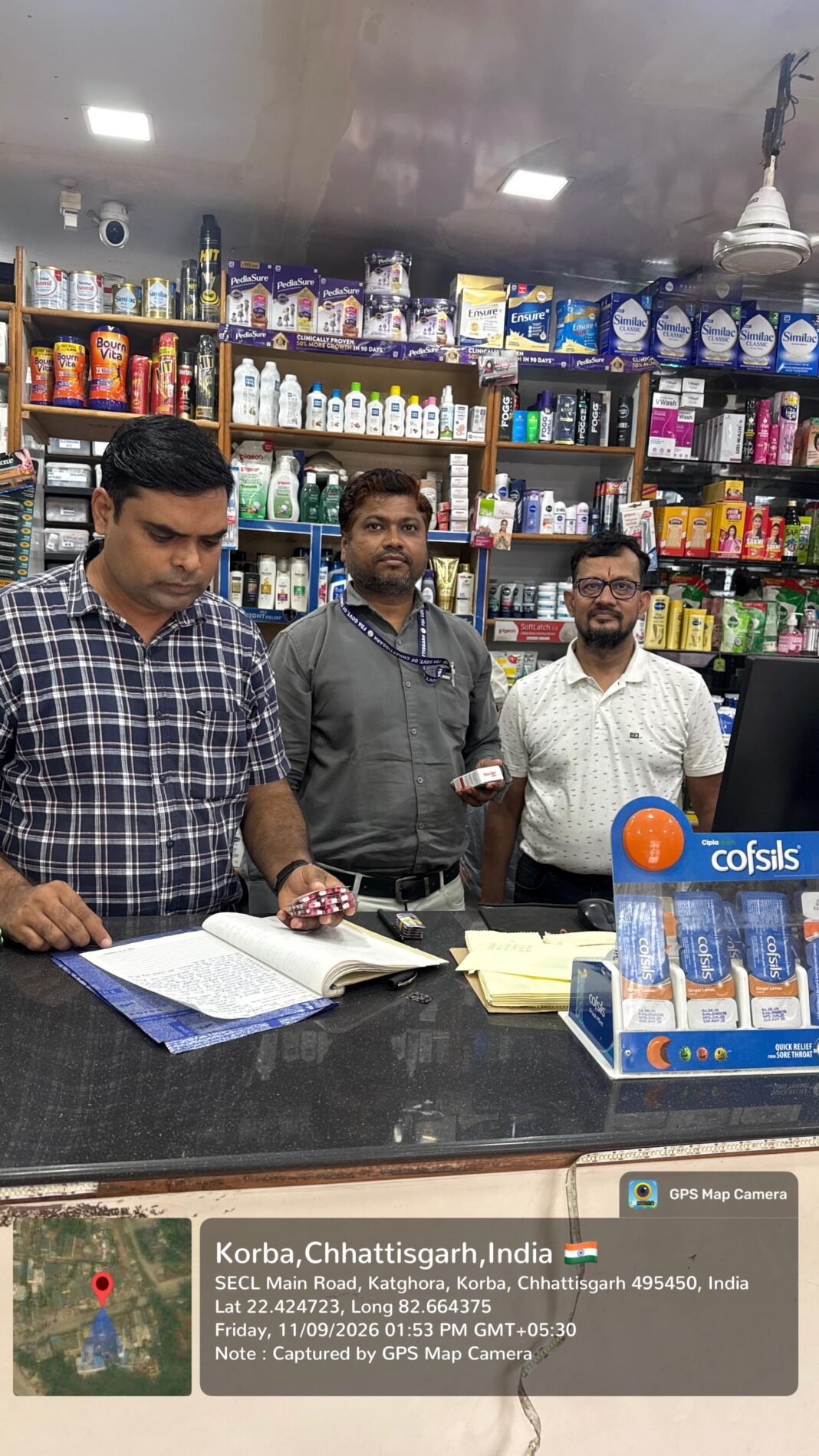 कोरबा के मेडिकल स्टोर्स में औषधि विभाग की कार्यवाही