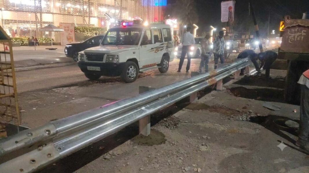 रायपुर : अतिक्रमण के खिलाफ एनएचएआई की सख्त कार्रवाई, तेलीबांधा में अवैध एंट्री बंद