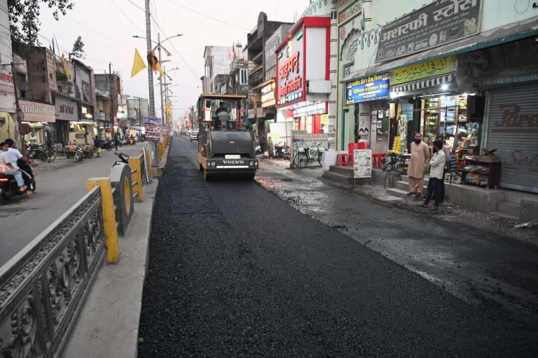 रायपुर : कोरबा की प्रमुख सड़कों के डामरीकरण कार्य का शुभारंभ, उद्योग मंत्री लखन लाल देवांगन ने किया निरीक्षण