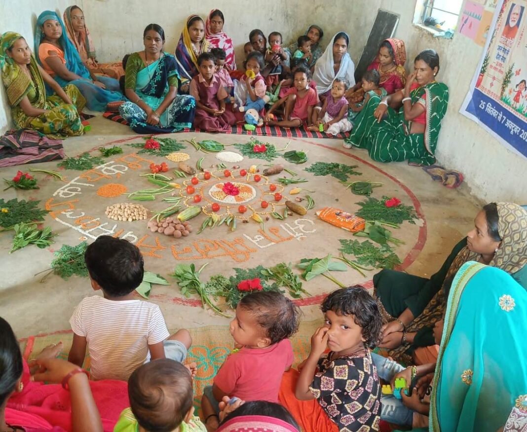 रायपुर : आंगन मिलन से पोषण जागरूकता को मिला जनसहभागिता का आधार